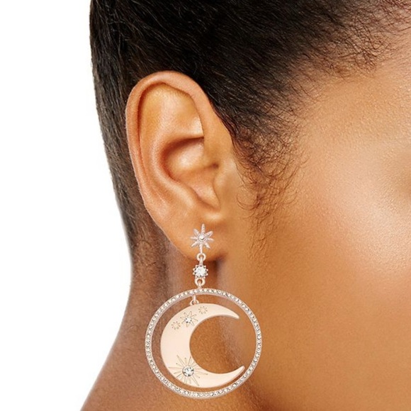 Simply Vera - Vera Wang Moon Star Orbital Drop earrings NWT - Picture 6 of 6